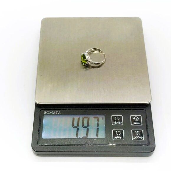 Jewelry platinum pt1000 ring - Gem Jewelry Ring Peridot 3.32ct Platinum 3561320